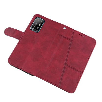 Full Protection Splicing Leather Phone Cover Wallet Stand Case with Strap for Oppo A94 5G