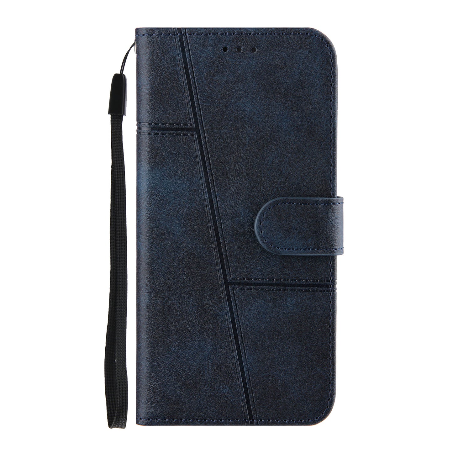 Full Protection Splicing Leather Phone Cover Wallet Stand Case with Strap for Oppo A94 5G