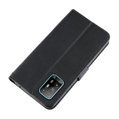 Full Protection Splicing Leather Phone Cover Wallet Stand Case with Strap for Oppo A94 5G