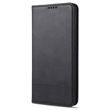 AZNS Stand Wallet Case Auto-absorbed Magnetic Leather Phone Shell for vivo V21 4G