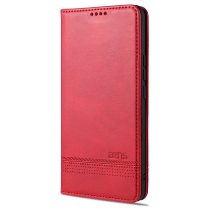 AZNS Stand Wallet Case Auto-absorbed Magnetic Leather Phone Shell for vivo V21 4G