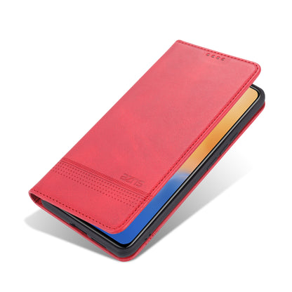 AZNS Stand Wallet Case Auto-absorbed Magnetic Leather Phone Shell for vivo V21 4G