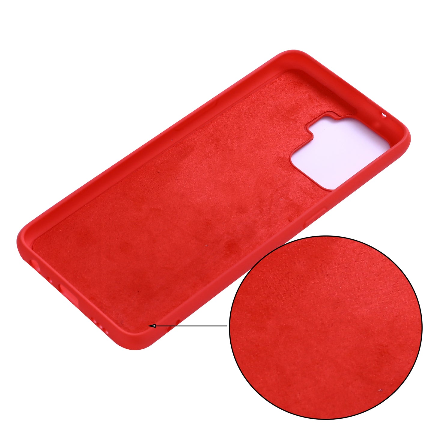 Solid Color Liquid Silicone Soft Phone Case Protective Shell with Strap for Oppo A94 / Reno5 F / F19 Pro / Reno5 Lite