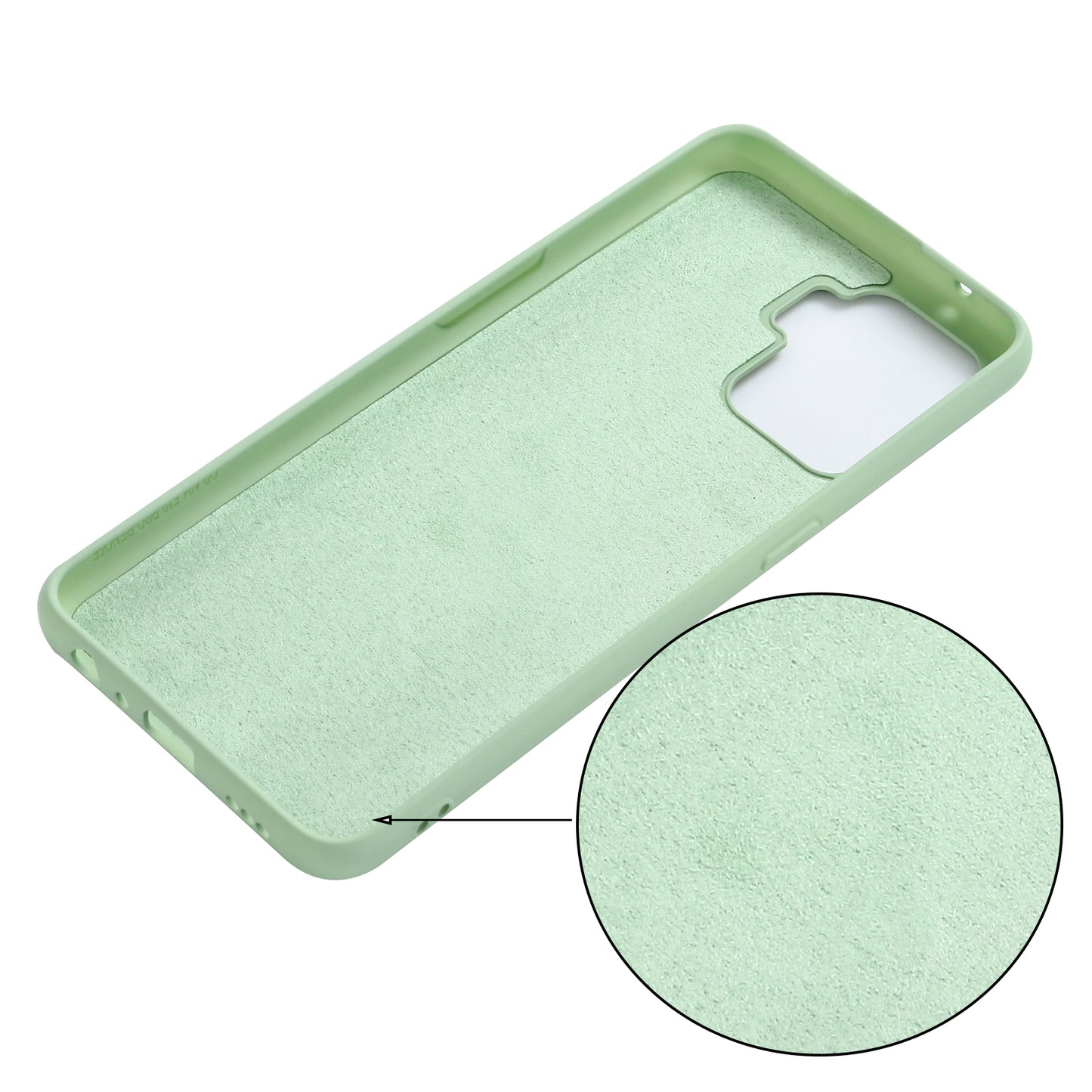 Solid Color Liquid Silicone Soft Phone Case Protective Shell with Strap for Oppo A94 / Reno5 F / F19 Pro / Reno5 Lite