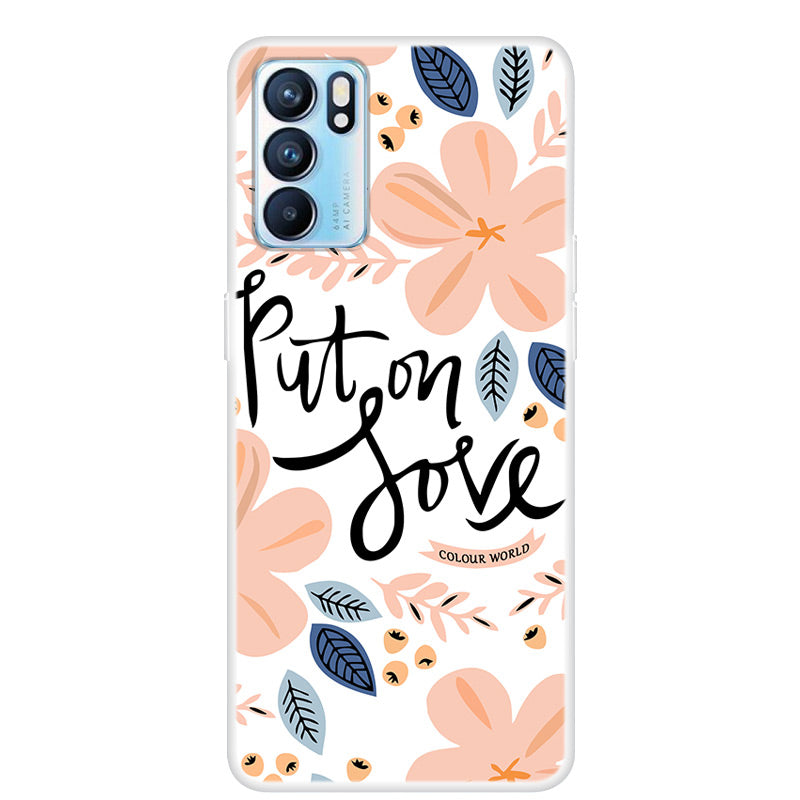 Stylish Pattern Printing Full Protection Soft TPU Phone Case Cover for Oppo Reno6 5G