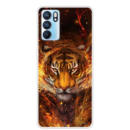 Stylish Pattern Printing Full Protection Soft TPU Phone Case Cover for Oppo Reno6 5G