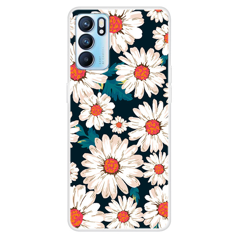 Full Protection Pattern Printing Flexible TPU Phone Cover Case for Oppo Reno6 5G