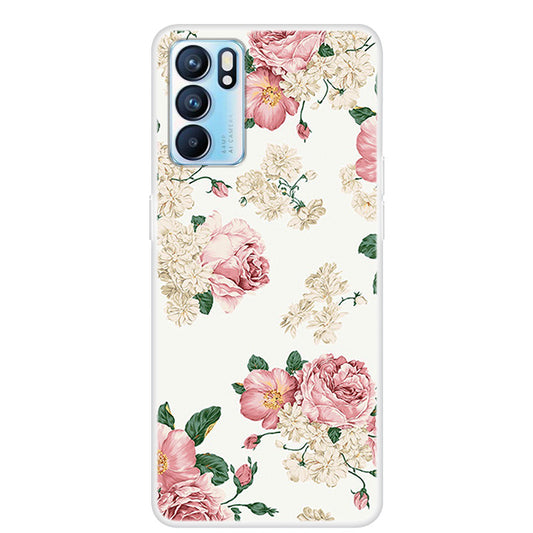 Full Protection Pattern Printing Flexible TPU Phone Cover Case for Oppo Reno6 5G