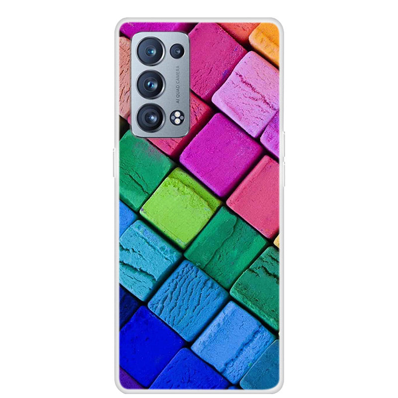 Full Protection Pattern Printing Flexible TPU Phone Cover Case for Oppo Reno6 Pro+ 5G/Pro 5G (Snapdragon)