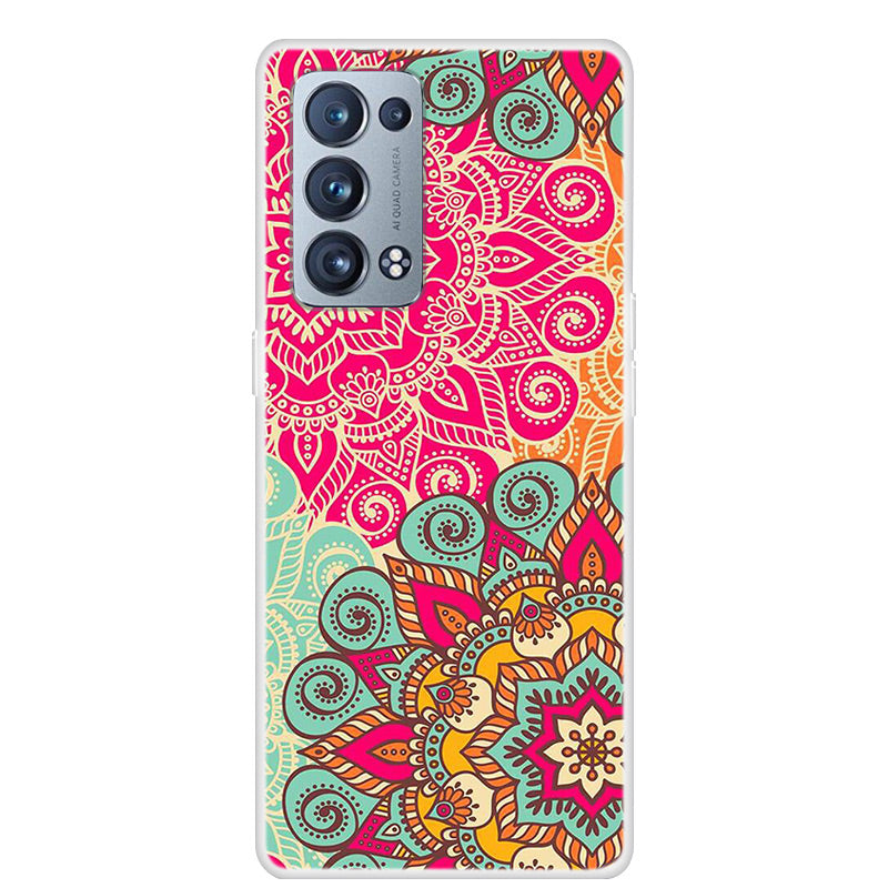 Full Protection Pattern Printing Flexible TPU Phone Cover Case for Oppo Reno6 Pro+ 5G/Pro 5G (Snapdragon)