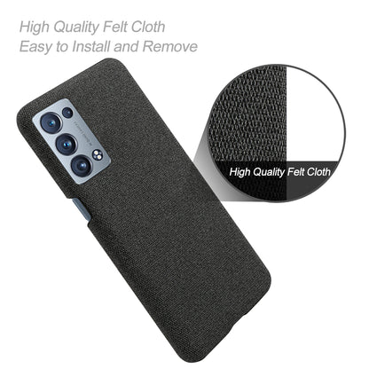 KSQ Well-Protected Cloth Coated Plastic Phone Case for Oppo Reno6 Pro+ 5G/Pro 5G (Snapdragon)