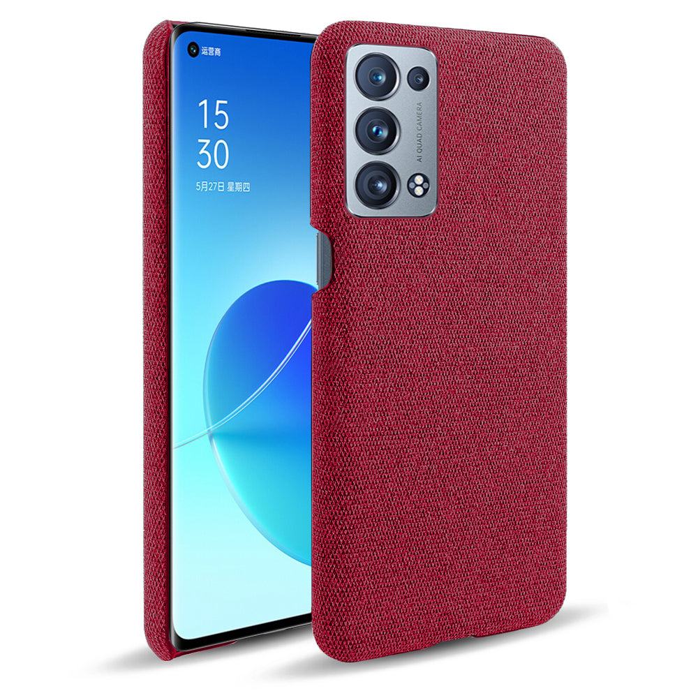 KSQ Well-Protected Cloth Coated Plastic Phone Case for Oppo Reno6 Pro+ 5G/Pro 5G (Snapdragon)