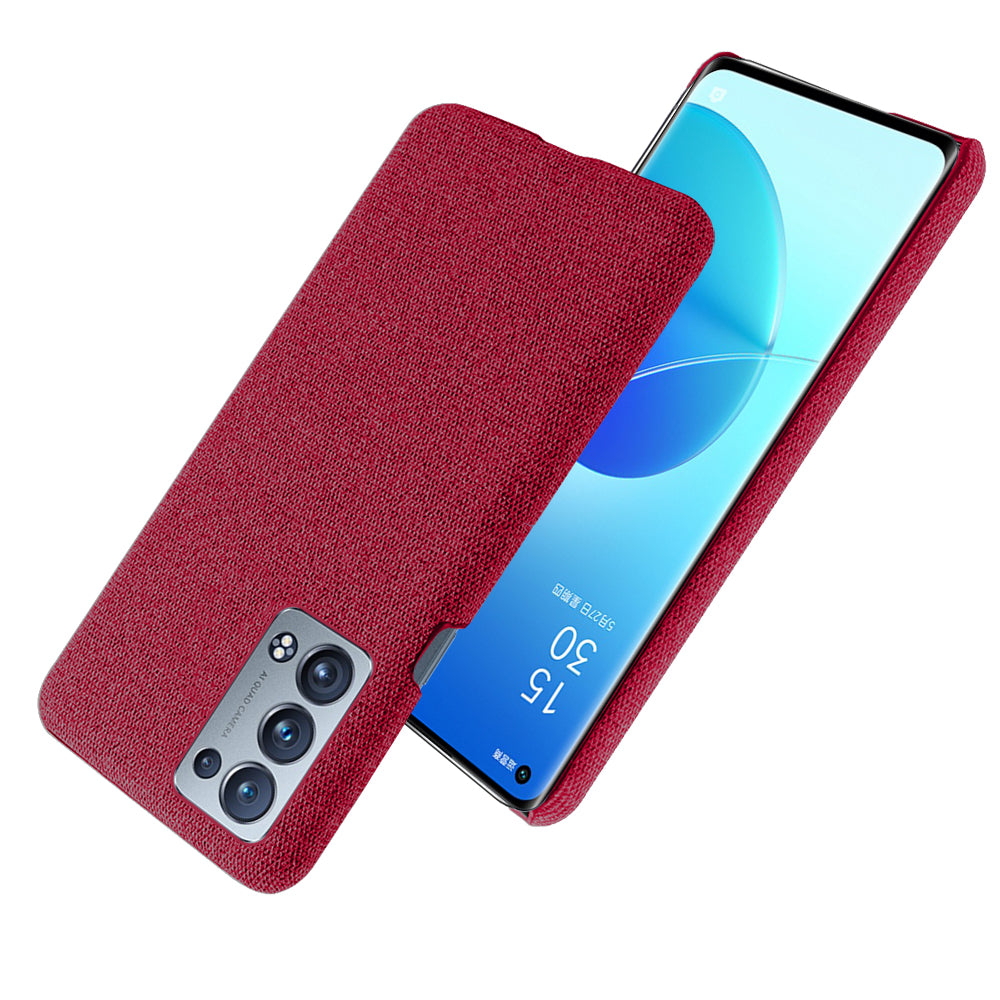 KSQ Well-Protected Cloth Coated Plastic Phone Case for Oppo Reno6 Pro+ 5G/Pro 5G (Snapdragon)