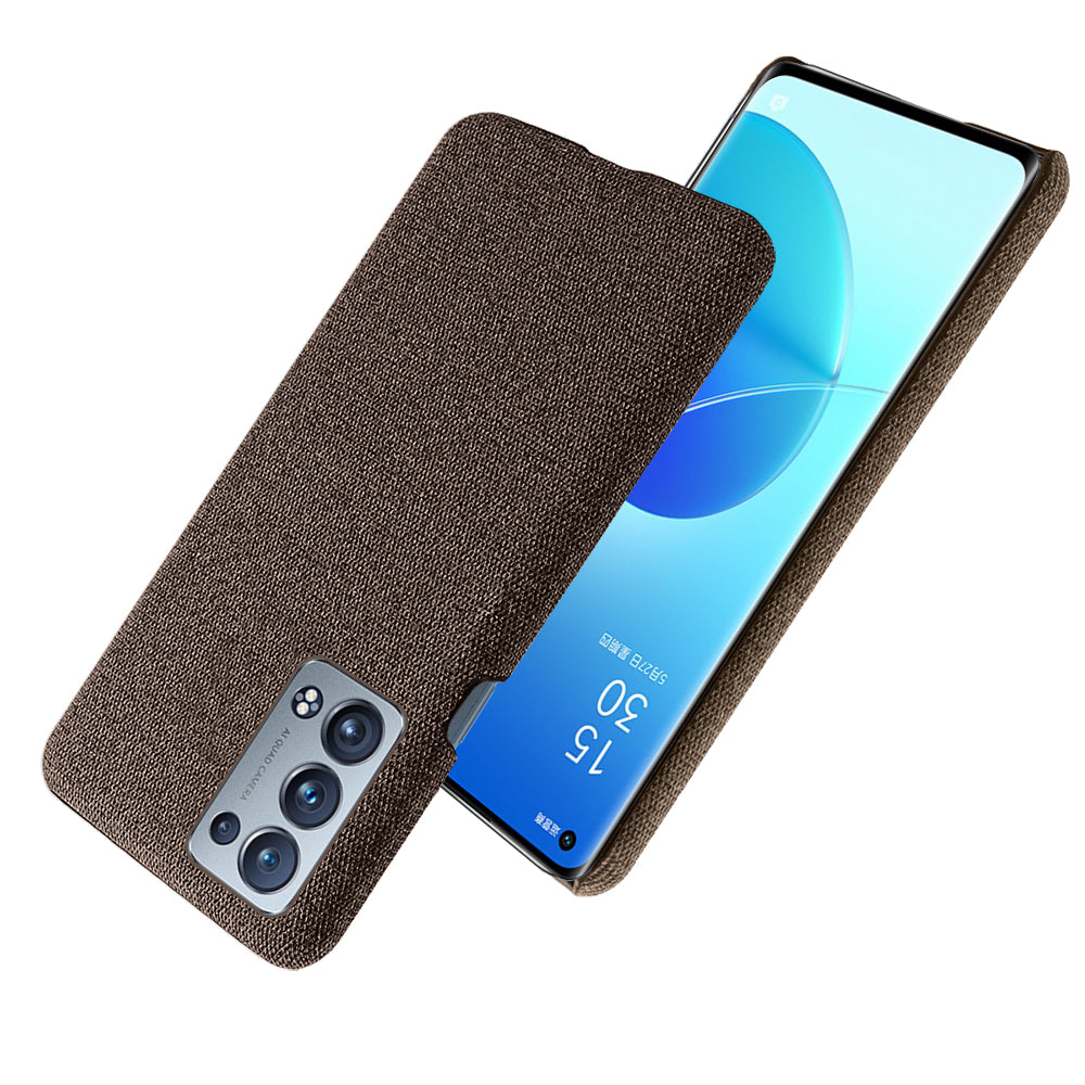 KSQ Well-Protected Cloth Coated Plastic Phone Case for Oppo Reno6 Pro+ 5G/Pro 5G (Snapdragon)