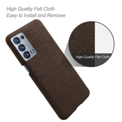 KSQ Well-Protected Cloth Coated Plastic Phone Case for Oppo Reno6 Pro+ 5G/Pro 5G (Snapdragon)