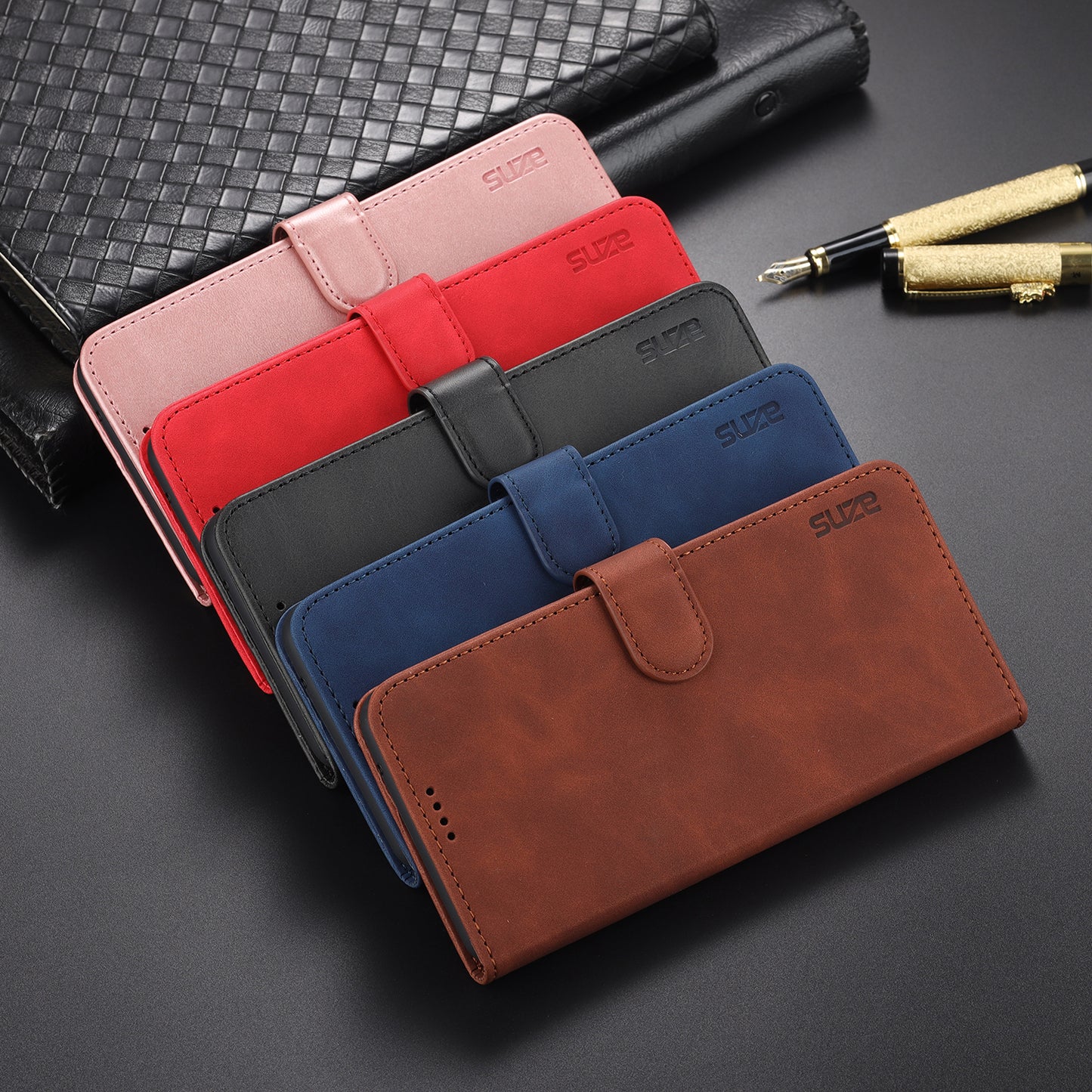 AZNS PU Leather Phone Cover Case with Wallet Stand for Oppo A94 5G/A95 5G