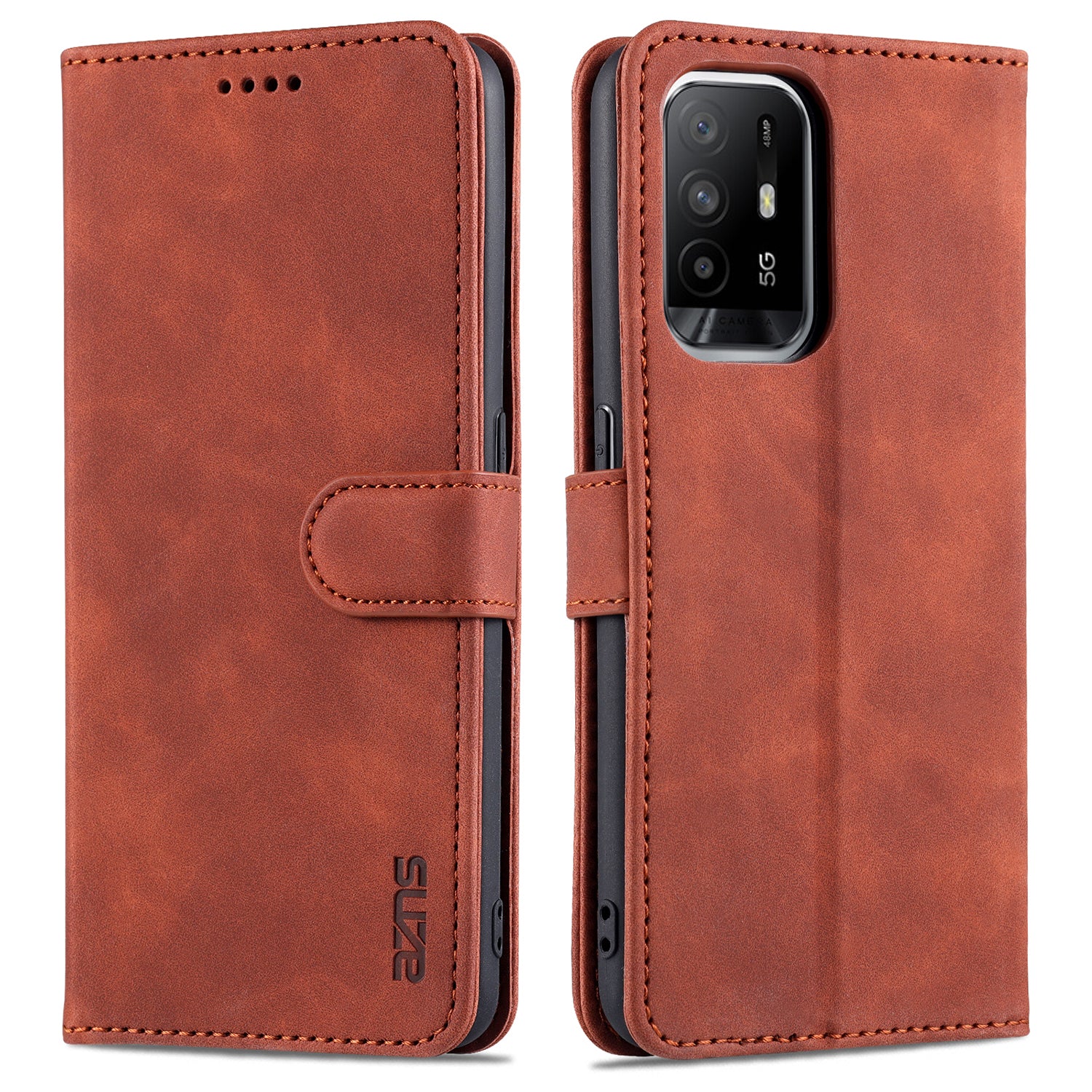 AZNS PU Leather Phone Cover Case with Wallet Stand for Oppo A94 5G/A95 5G