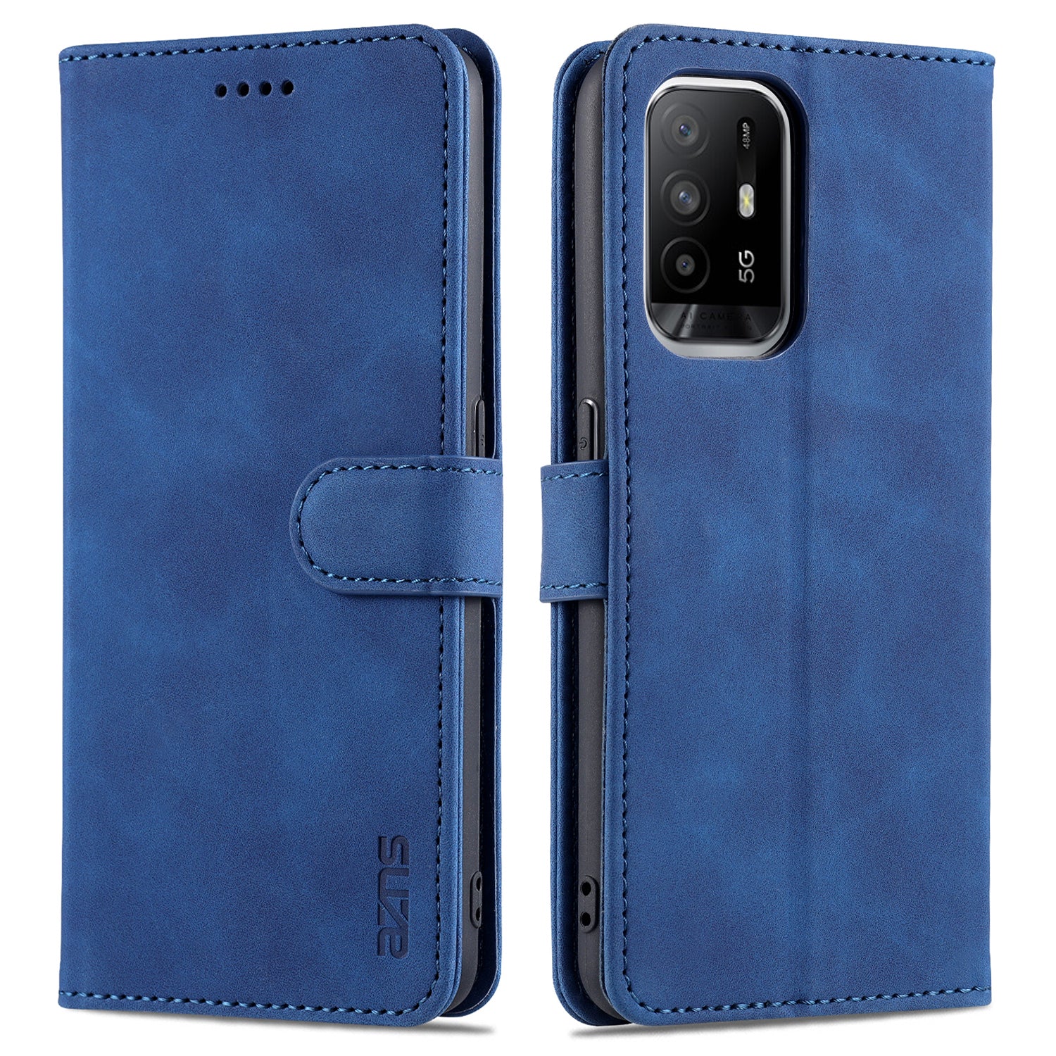 AZNS PU Leather Phone Cover Case with Wallet Stand for Oppo A94 5G/A95 5G