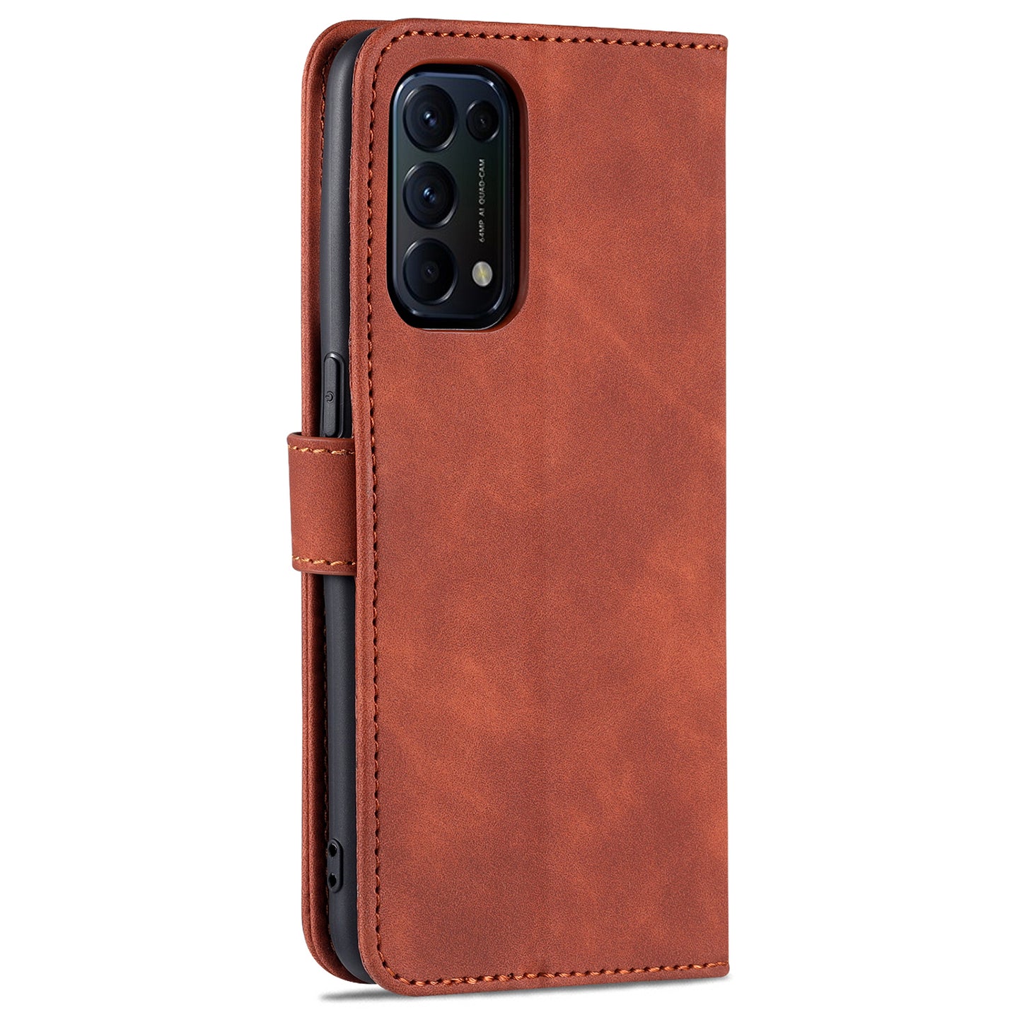 AZNS PU Leather Phone Cover Stand Case with Wallet for Oppo Reno5 4G/Reno5 5G/Reno5 K/Find X3 Lite