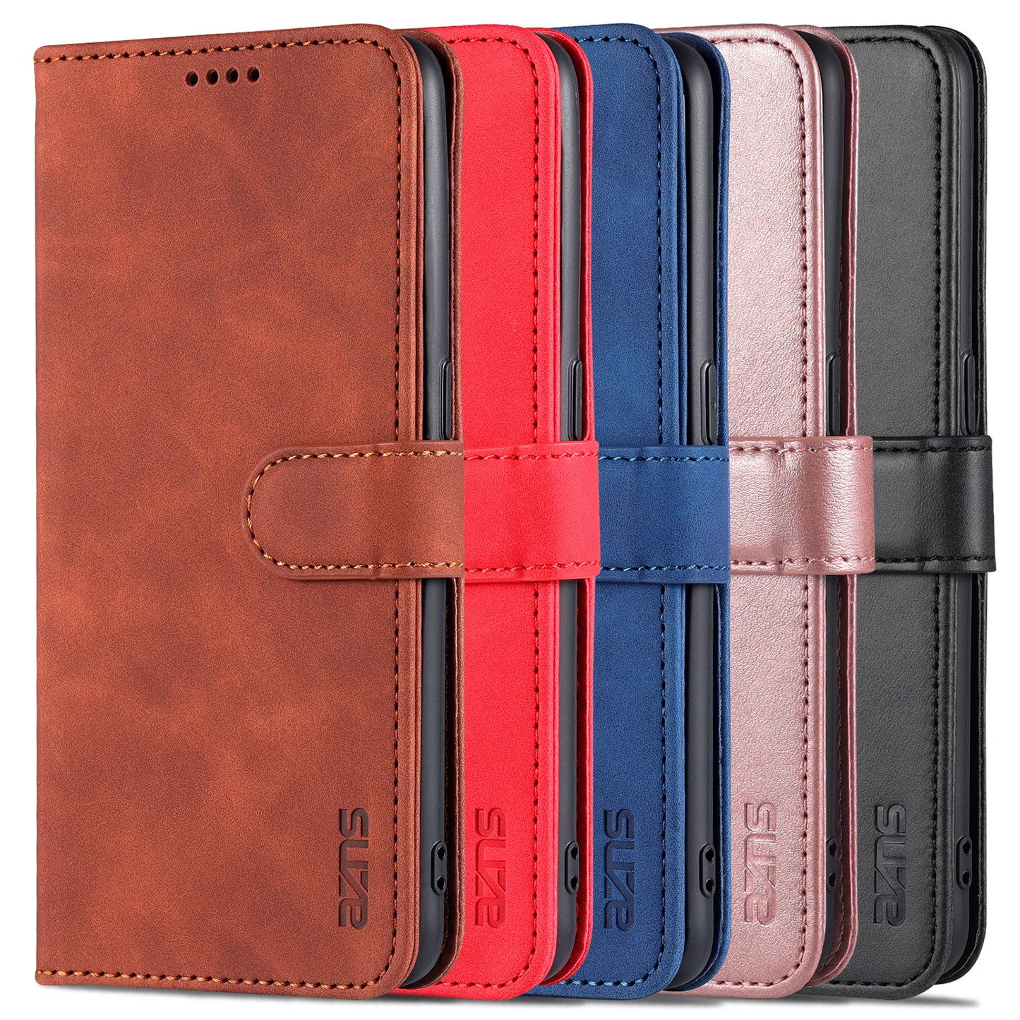 AZNS PU Leather Phone Cover Stand Case with Wallet for Oppo Reno5 4G/Reno5 5G/Reno5 K/Find X3 Lite