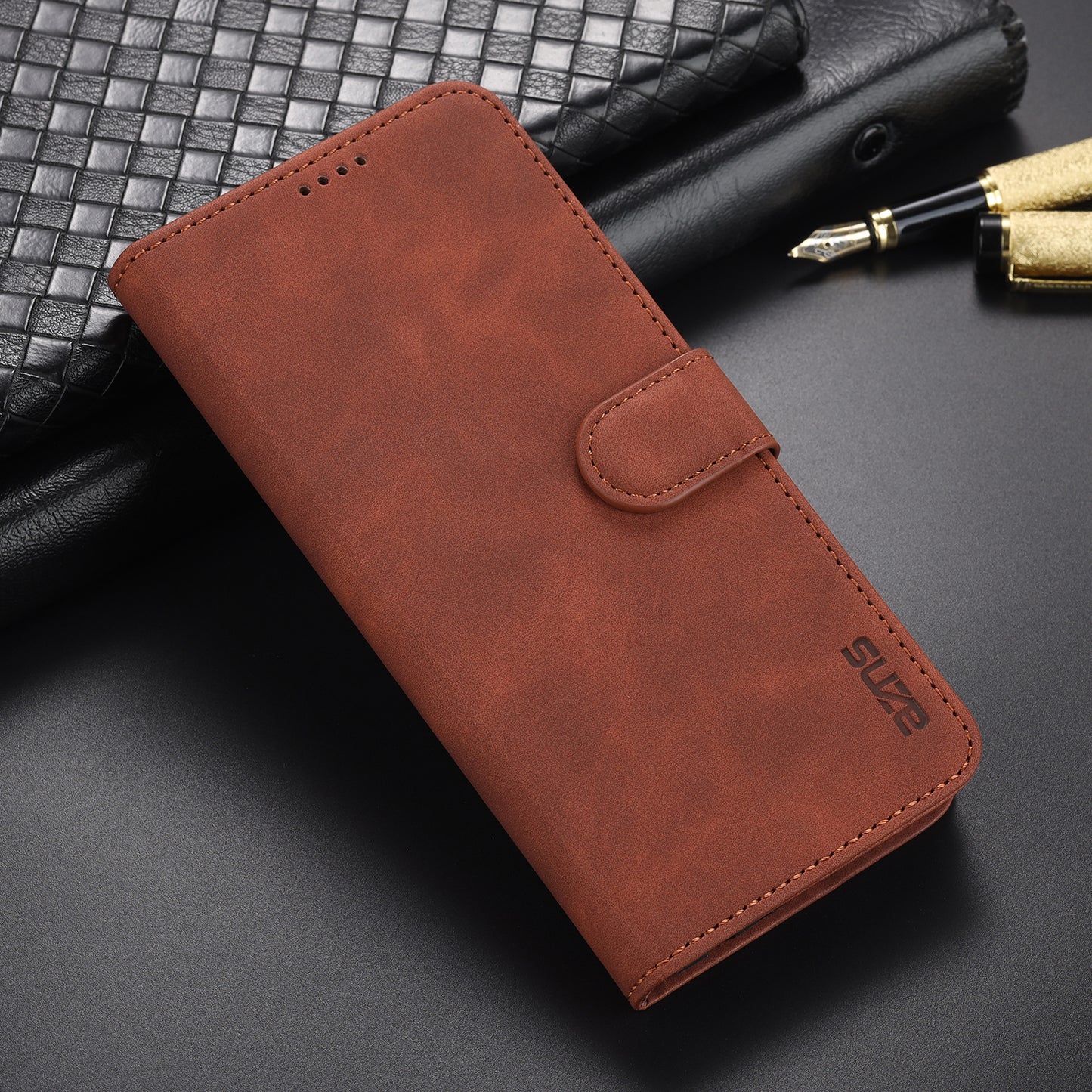 AZNS PU Leather Phone Cover Stand Case with Wallet for Oppo Reno5 4G/Reno5 5G/Reno5 K/Find X3 Lite