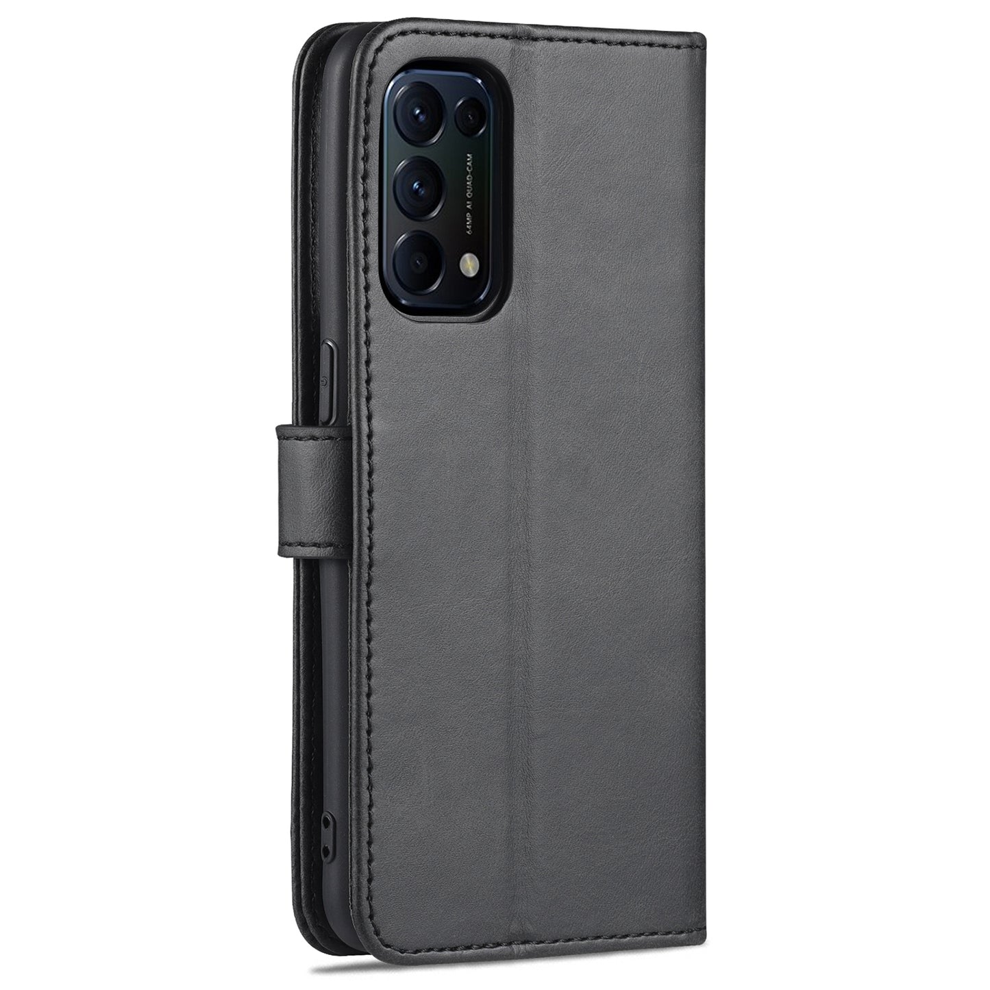 AZNS PU Leather Phone Cover Stand Case with Wallet for Oppo Reno5 4G/Reno5 5G/Reno5 K/Find X3 Lite