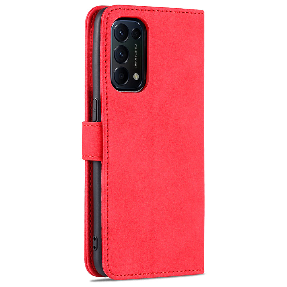 AZNS PU Leather Phone Cover Stand Case with Wallet for Oppo Reno5 4G/Reno5 5G/Reno5 K/Find X3 Lite