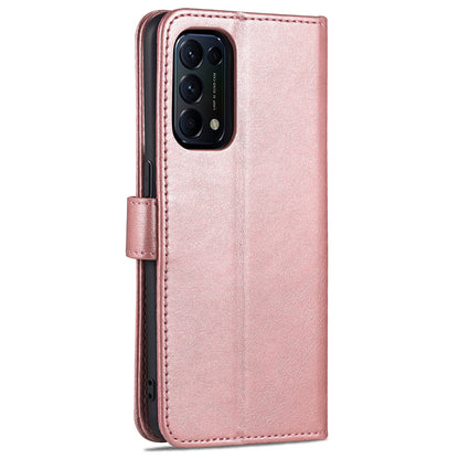 AZNS PU Leather Phone Cover Stand Case with Wallet for Oppo Reno5 4G/Reno5 5G/Reno5 K/Find X3 Lite