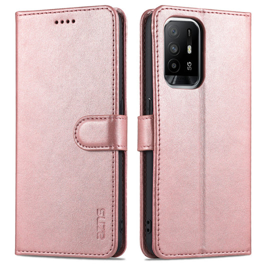 AZNS  Stand Wallet Design PU Leather Protective Phone Case for Oppo A93 5G / A74 5G