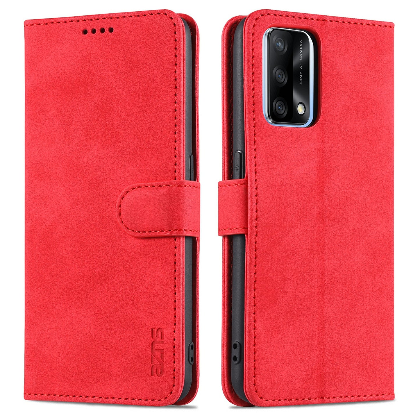 AZNS Stand Wallet Design Leather Phone Case Cover for Oppo A74 4G / Oppo F19