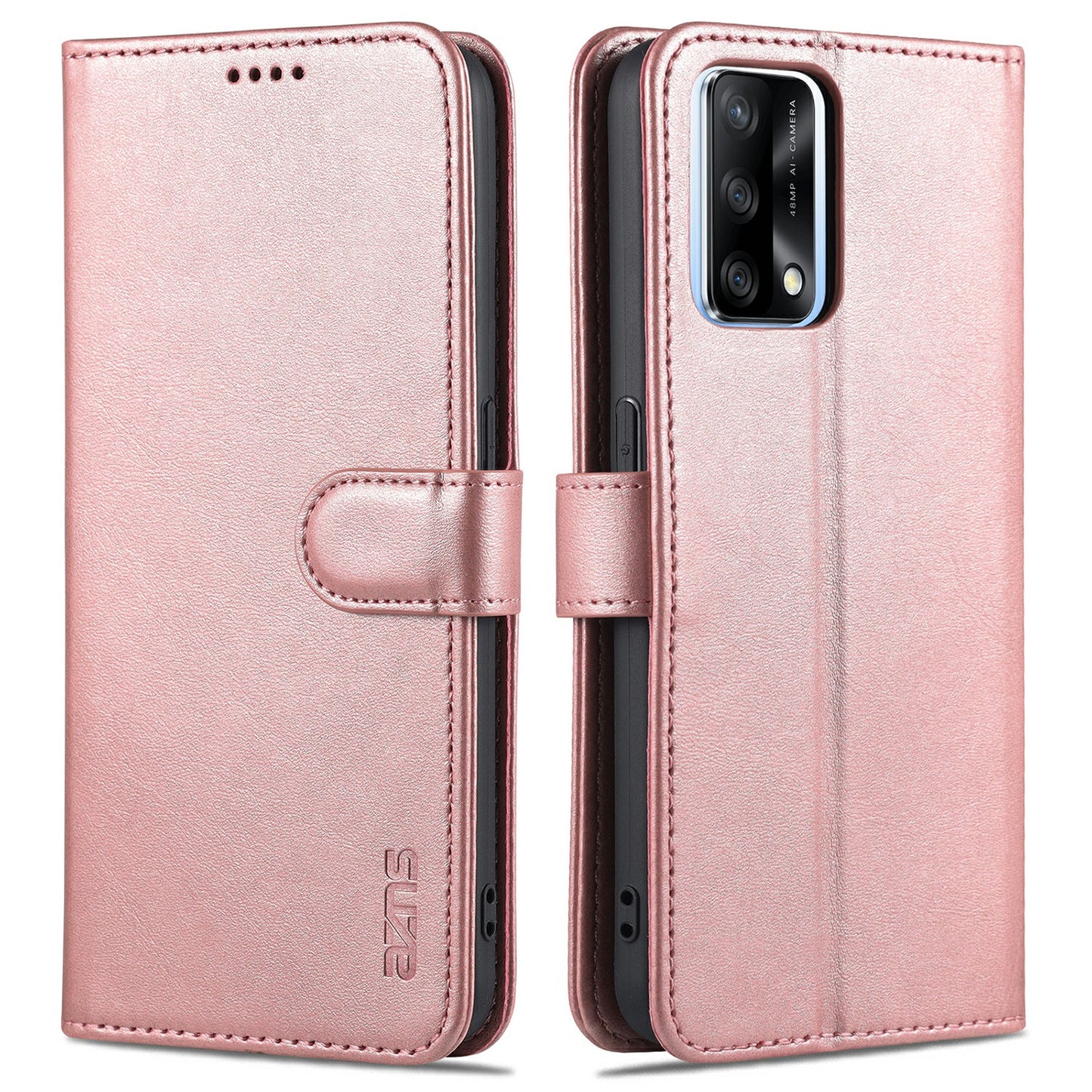 AZNS Stand Wallet Design Leather Phone Case Cover for Oppo A74 4G / Oppo F19