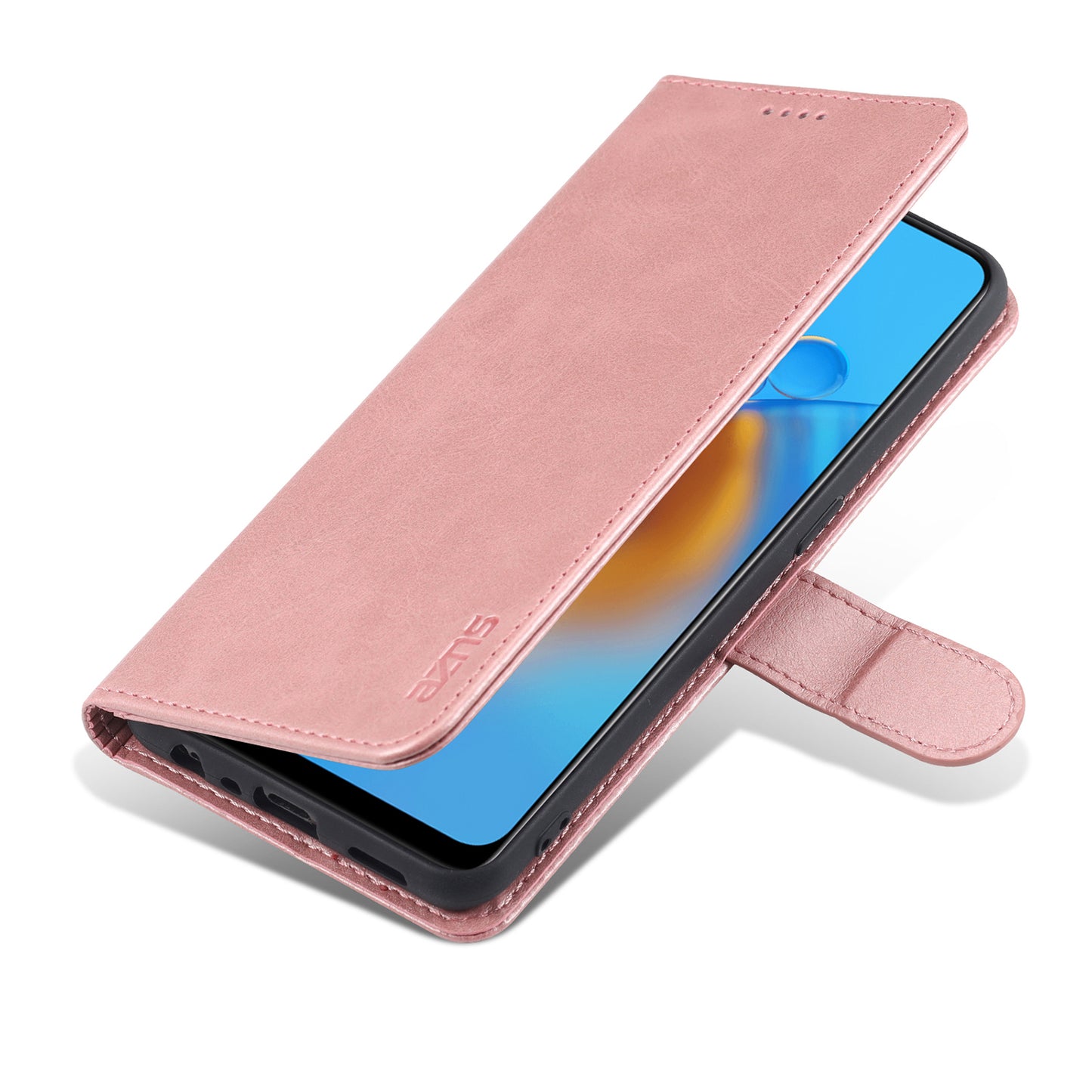 AZNS Stand Wallet Design Leather Phone Case Cover for Oppo A74 4G / Oppo F19