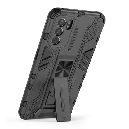 Sturdy Kickstand Hybrid Hard PC + Soft TPU Shockproof Full Body Protective Case for Oppo Reno6 5G