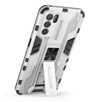 Sturdy Kickstand Hybrid Hard PC + Soft TPU Shockproof Full Body Protective Case for Oppo Reno6 5G