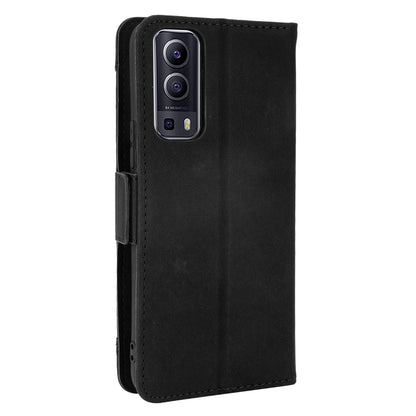 For vivo Y72 5G/iQOO Z3 5G Protective Leather Stand Case with Multiple Card Slots