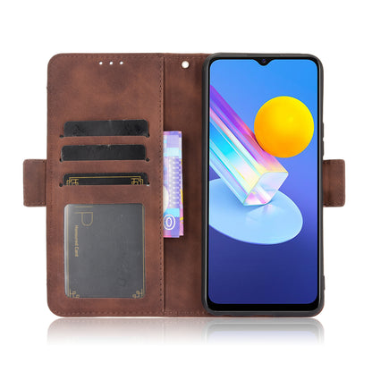 For vivo Y72 5G/iQOO Z3 5G Protective Leather Stand Case with Multiple Card Slots