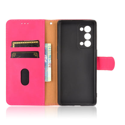 Skin-touch Feeling PU Leather Protective Phone Cover Supporting Stand Cover Wallet for Oppo Reno6 Pro+ 5G/Pro 5G (Snapdragon)