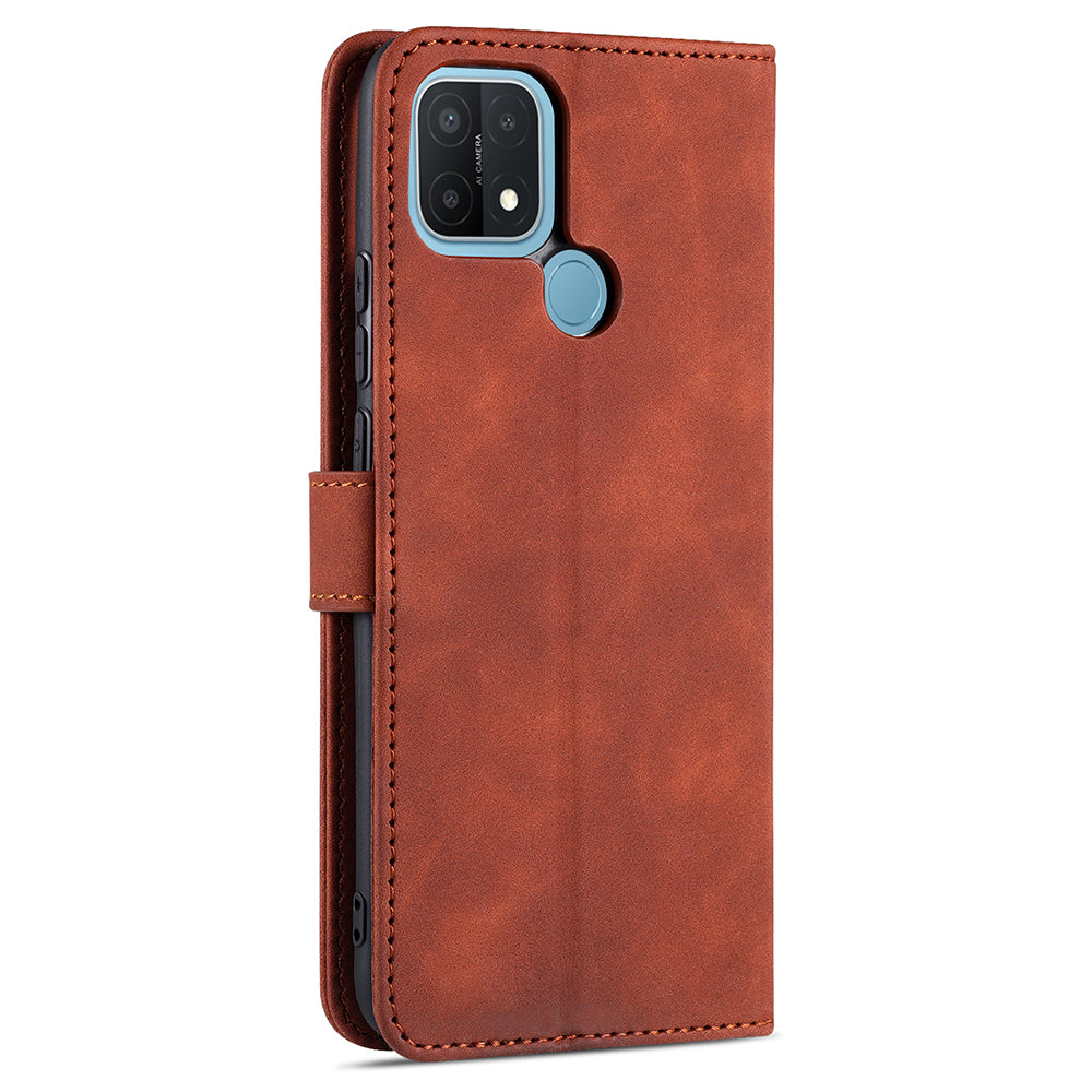 AZNS PU Leather Phone Cover Shell with Stand for OPPO A15/A35(4G)