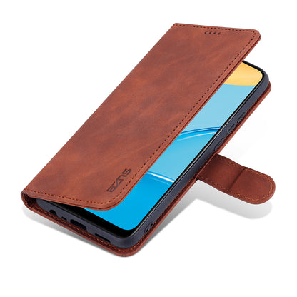 AZNS PU Leather Phone Cover Shell with Stand for OPPO A15/A35(4G)