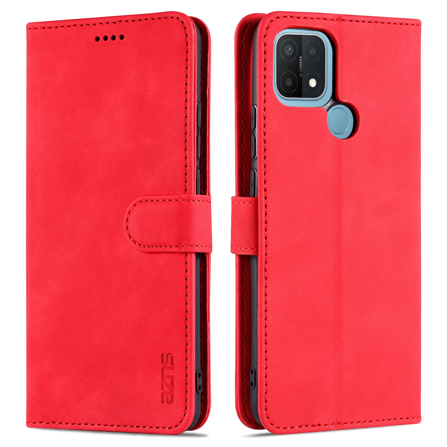 AZNS PU Leather Phone Cover Shell with Stand for OPPO A15/A35(4G)