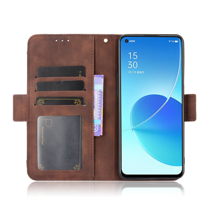 For Oppo Reno6 5G Full Protection Leather Stand Protective Case with Multiple Card Slots