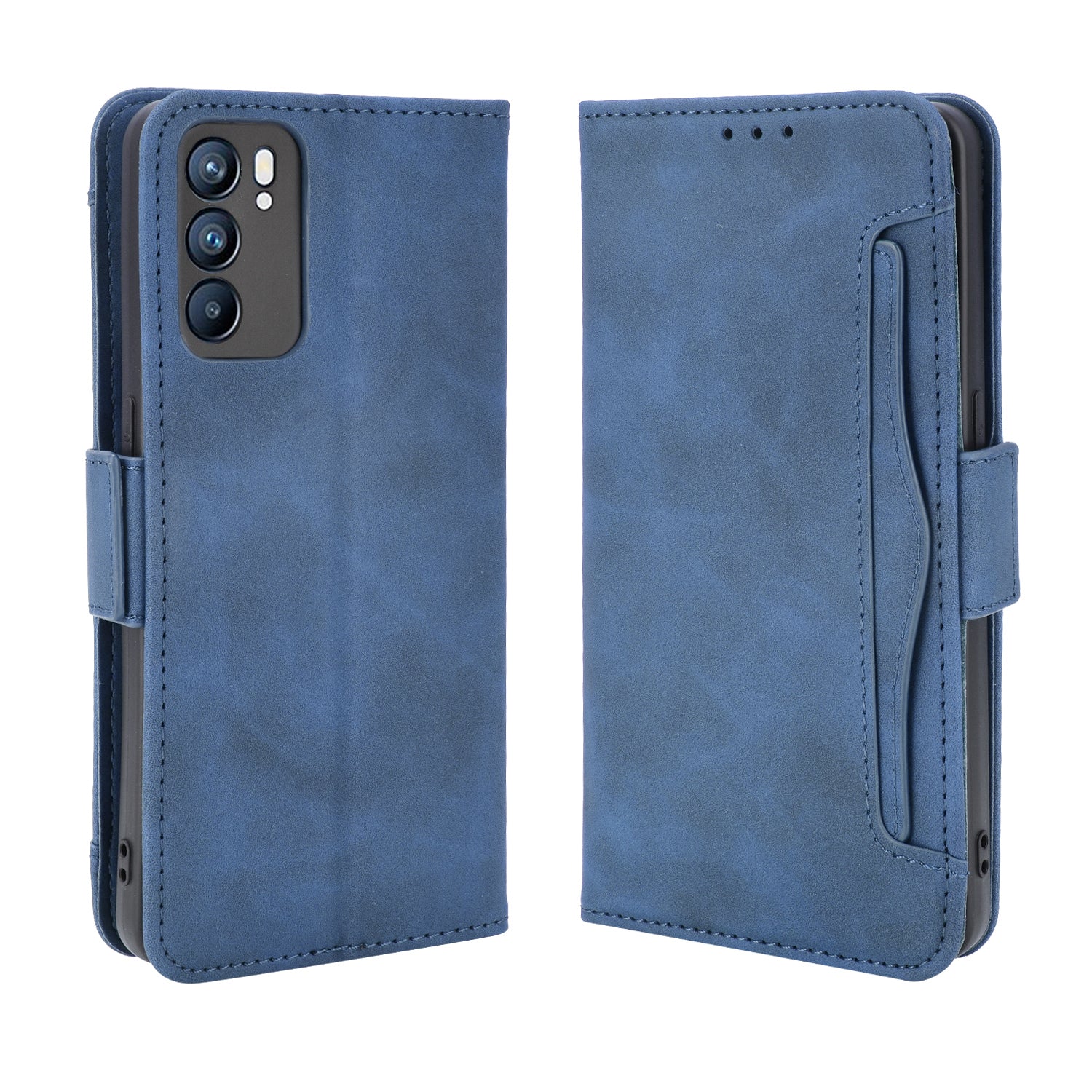 For Oppo Reno6 5G Full Protection Leather Stand Protective Case with Multiple Card Slots