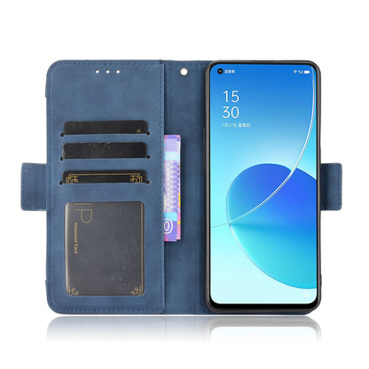 For Oppo Reno6 5G Full Protection Leather Stand Protective Case with Multiple Card Slots