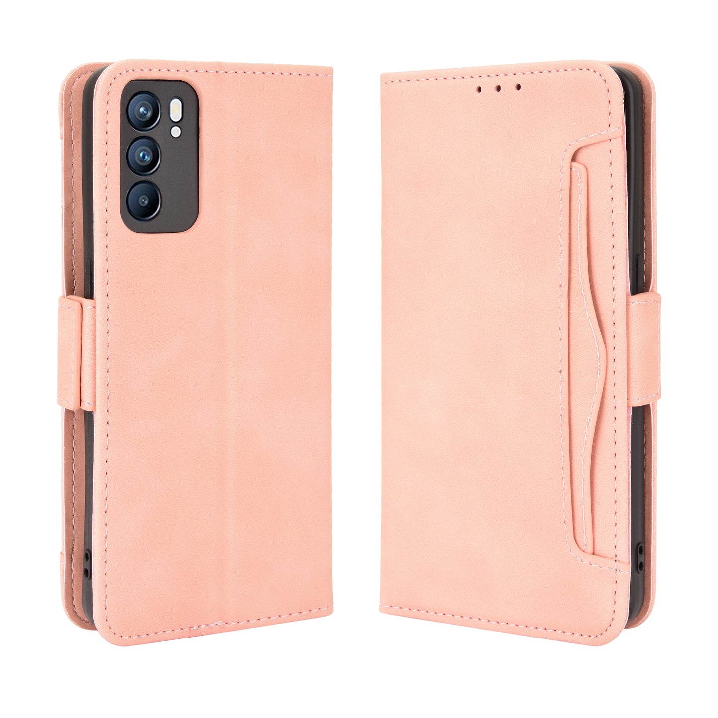 For Oppo Reno6 5G Full Protection Leather Stand Protective Case with Multiple Card Slots