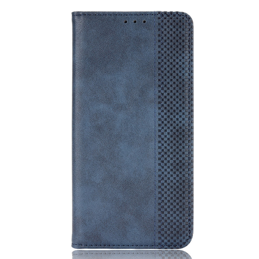 Magnetic Auto-absorbed Vintage Style Phone Wallet Stand Design Leather Case for vivo Y72 5G/iQOO Z3