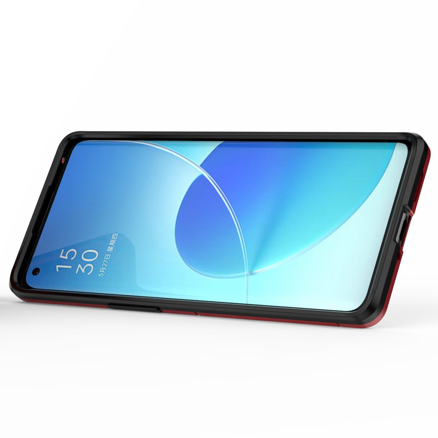 360 Degree Swivel Ring Holder Kickstand PC + TPU Combo Kickstand Cover for Oppo Reno6 Pro+ 5G/Pro 5G (Snapdragon)