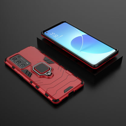 360 Degree Swivel Ring Holder Kickstand PC + TPU Combo Kickstand Cover for Oppo Reno6 Pro+ 5G/Pro 5G (Snapdragon)