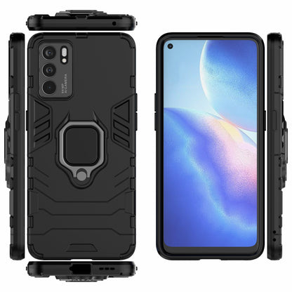 Hyper Shock Hard Reinforced Rugged Impact PC + TPU Hybrid Cover Kickstand Cool for Oppo Reno6 5G