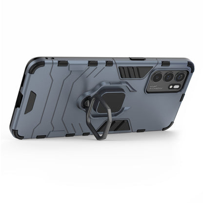 Hyper Shock Hard Reinforced Rugged Impact PC + TPU Hybrid Cover Kickstand Cool for Oppo Reno6 5G