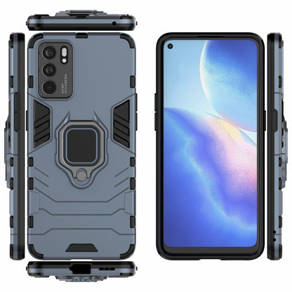 Hyper Shock Hard Reinforced Rugged Impact PC + TPU Hybrid Cover Kickstand Cool for Oppo Reno6 5G